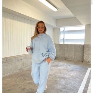 Angelle Collection Diamond Hoodie in Blue